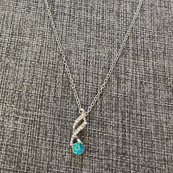 3 Piece Blue & Silver Bracelet Ring and Necklace Set - Picture 4 of 5